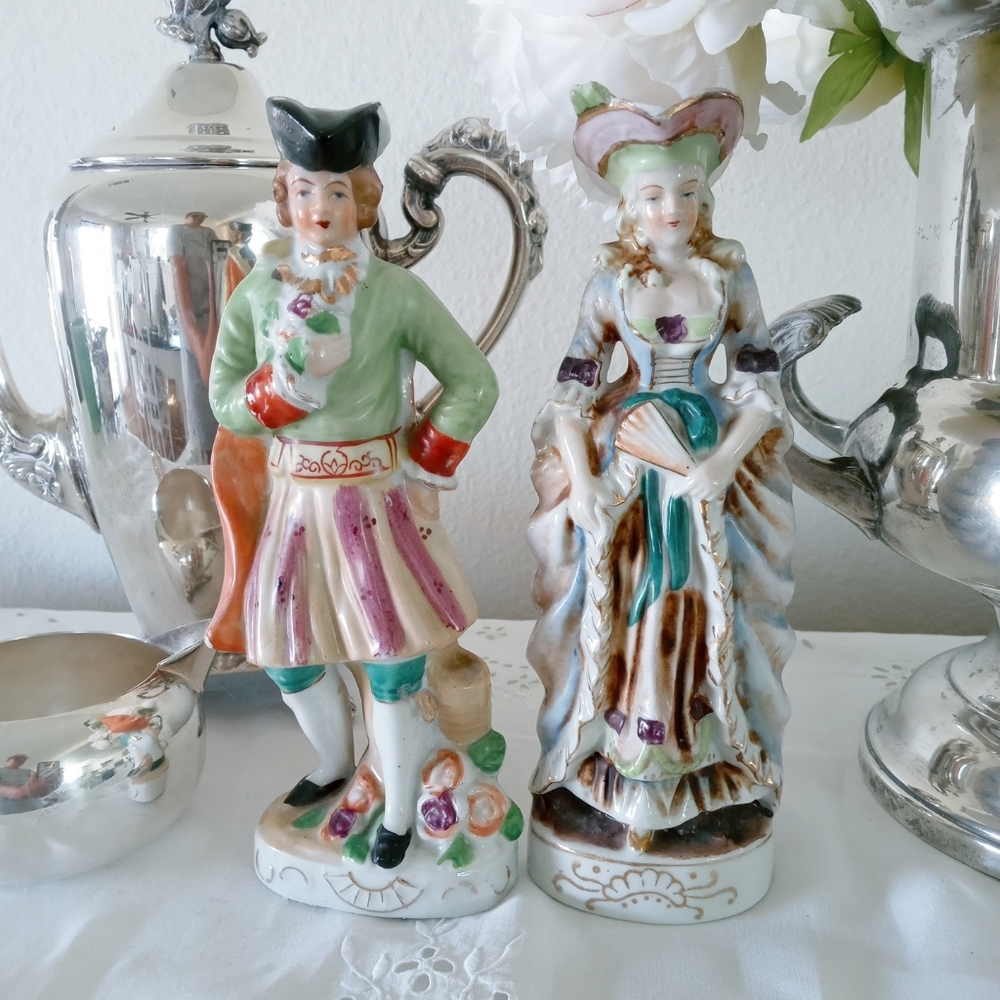 Edwardian Vintage Bisque Figurines Core Cottage
